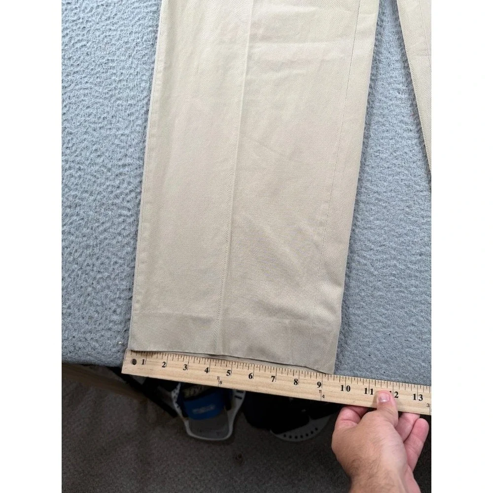 Vintage Polo Ralph Lauren Blue Label Pants Mens 38x32 Khaki Pleated Chino Italy